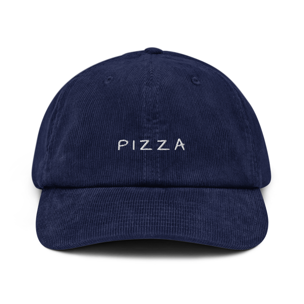 Pizza Embroidered Corduroy Cap
