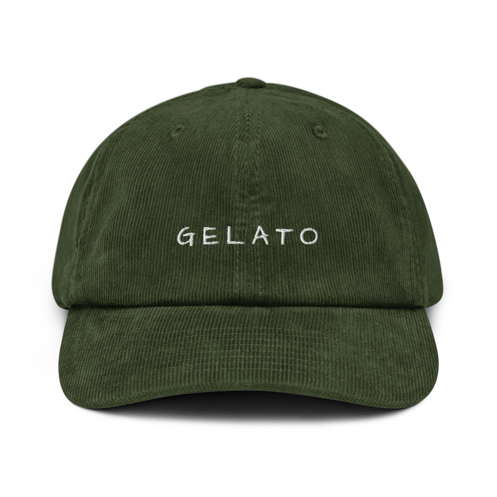 Gelato Embroidered Corduroy Cap
