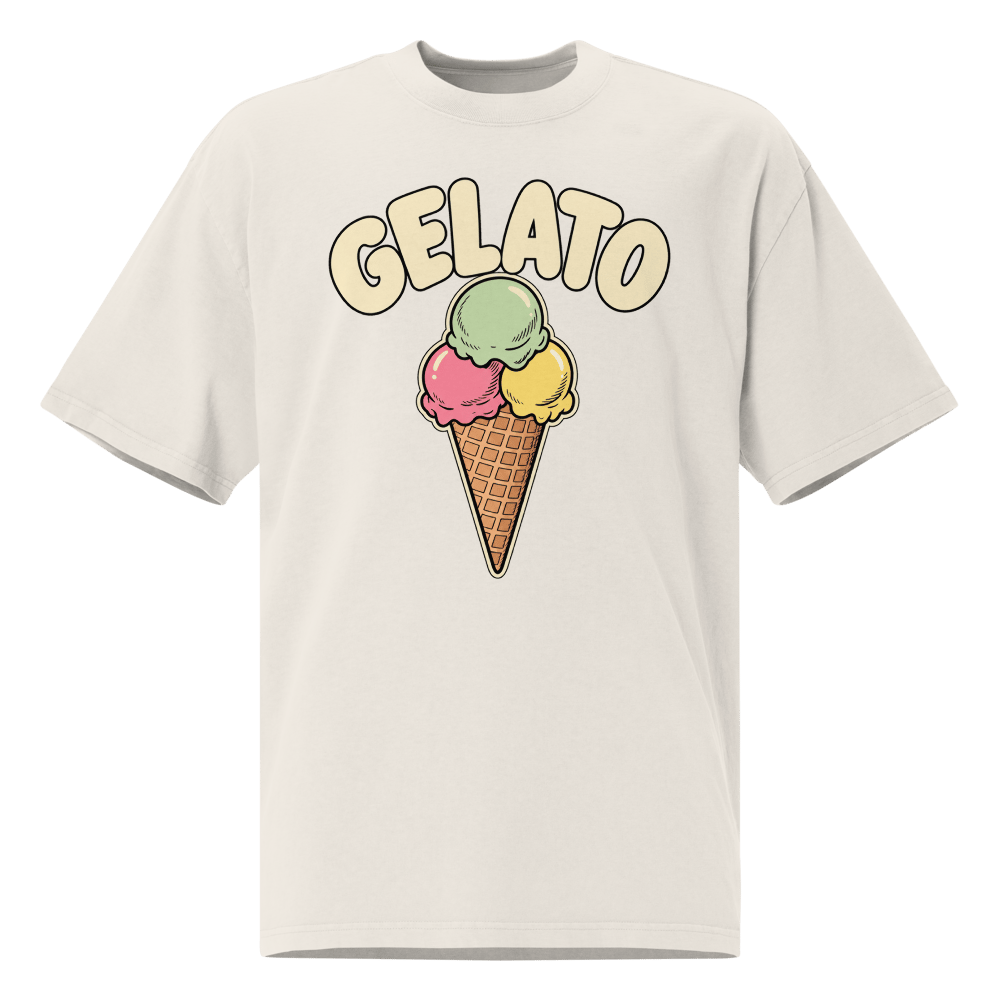 Three-Flavor Gelato Cone Oversized T-Shirt