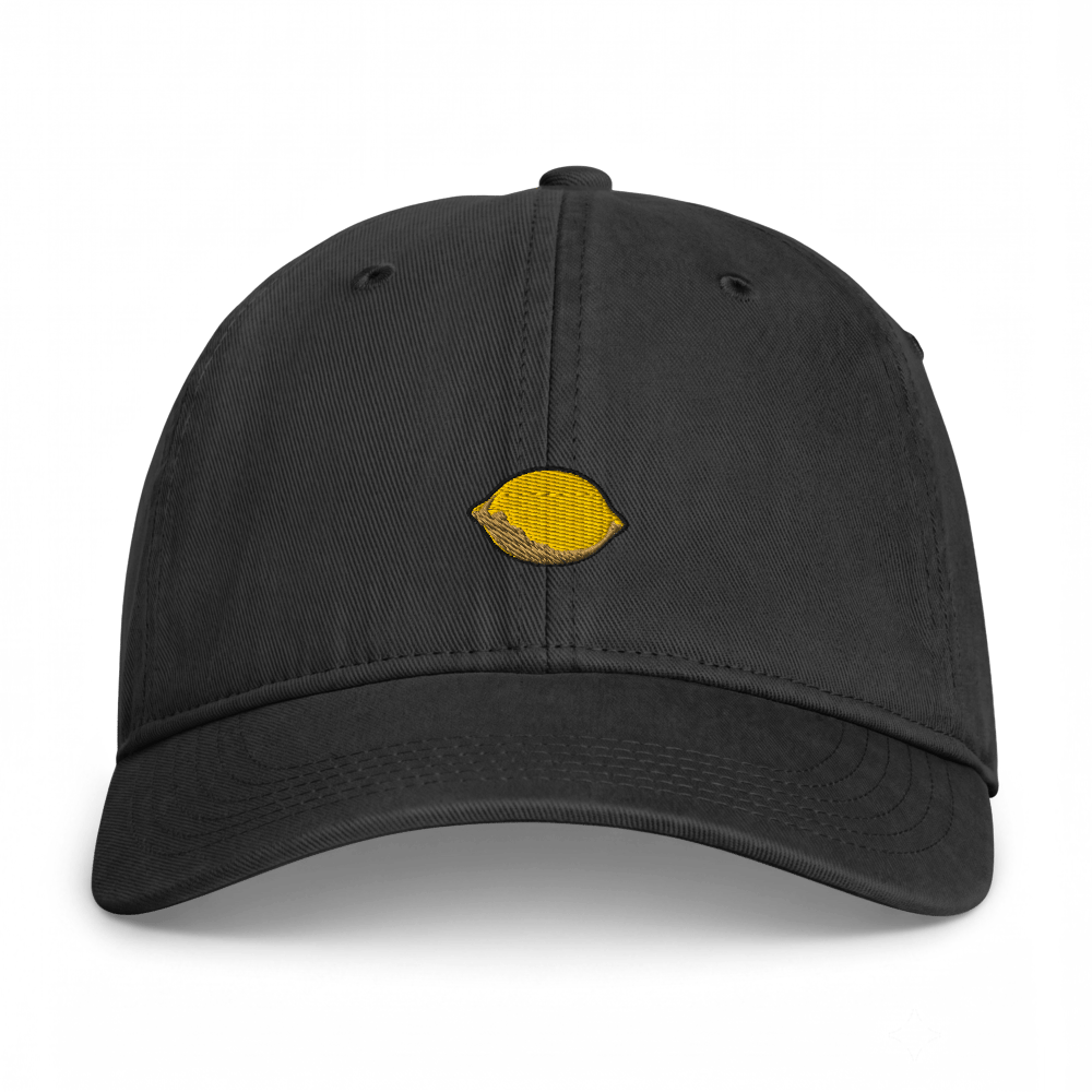 Lemon Embroidered Cotton Cap