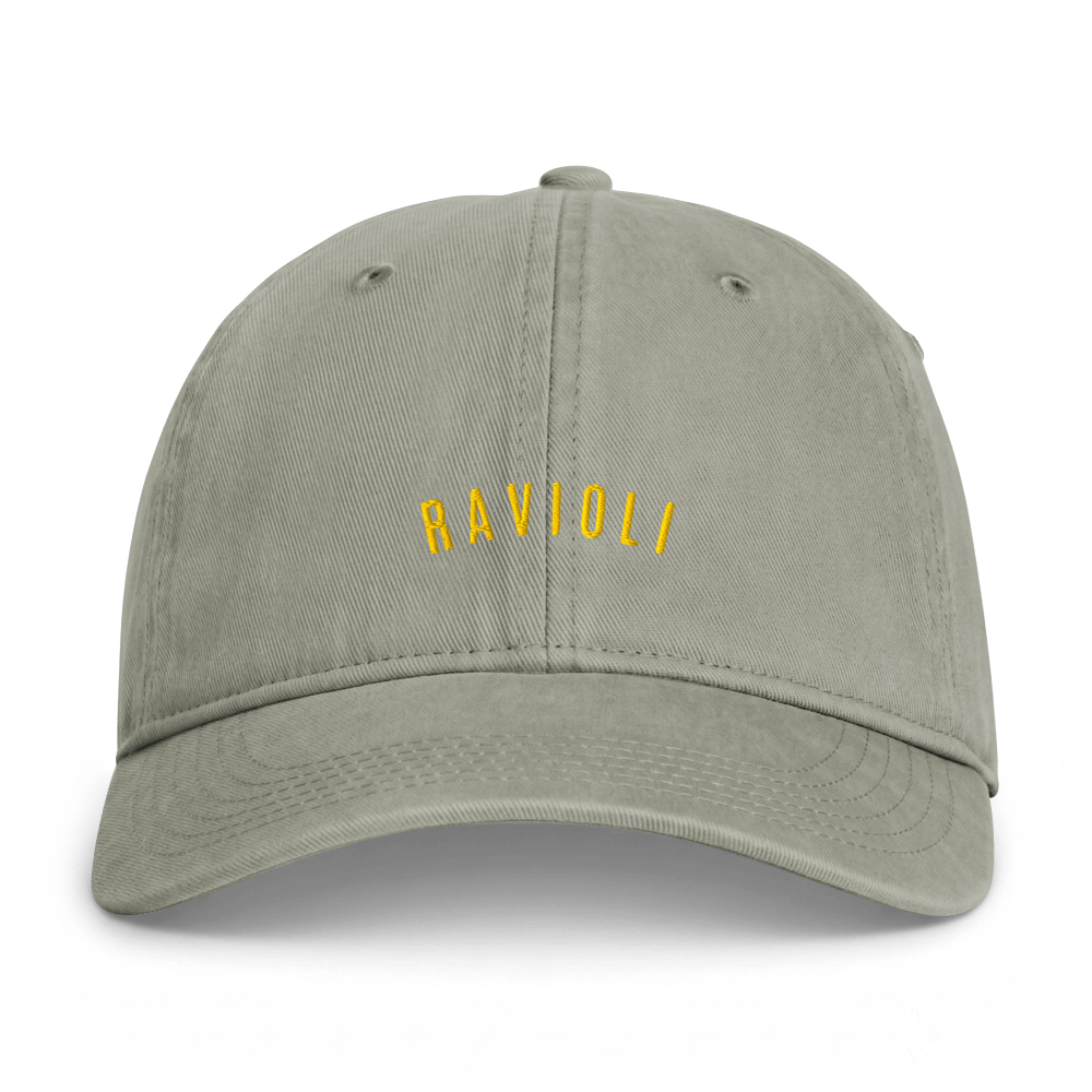 Ravioli Embroidered Washed Cotton Cap