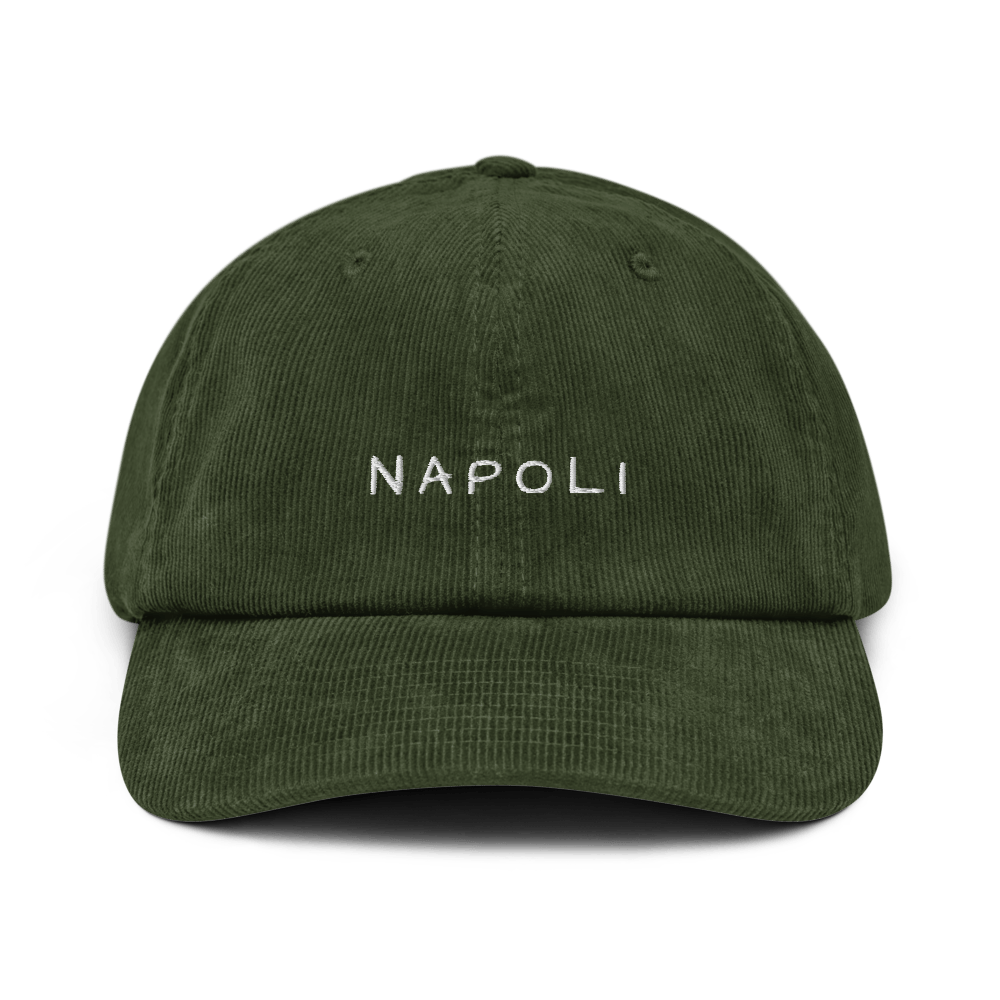 Napoli Embroidered Corduroy Cap