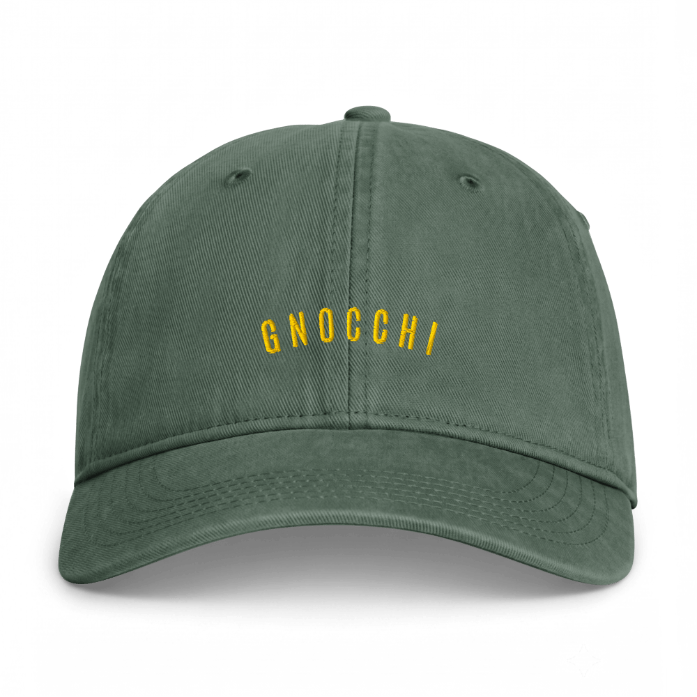 Gnocchi Embroidered Washed Cotton Cap