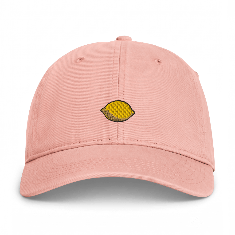 Lemon Embroidered Cotton Cap