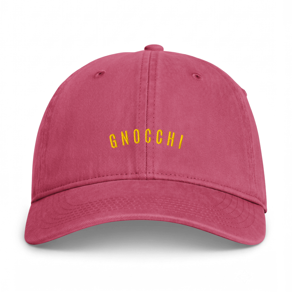 Gnocchi Embroidered Washed Cotton Cap