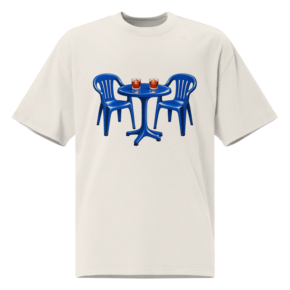 Two Chairs and Negronis Oversized T-Shirt