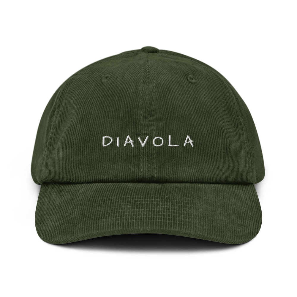 Diavola Embroidered Corduroy Cap