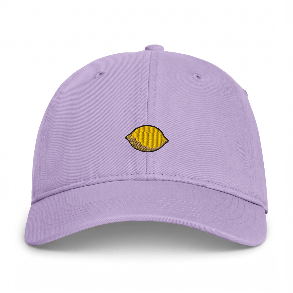 Lemon Embroidered Cotton Cap